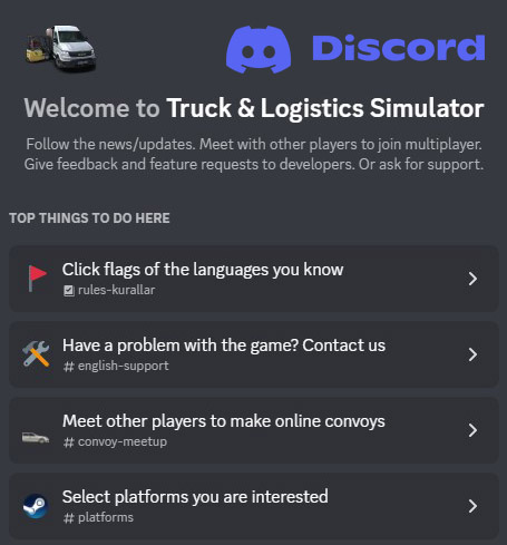 Truck and Logistics Simulator Discord server