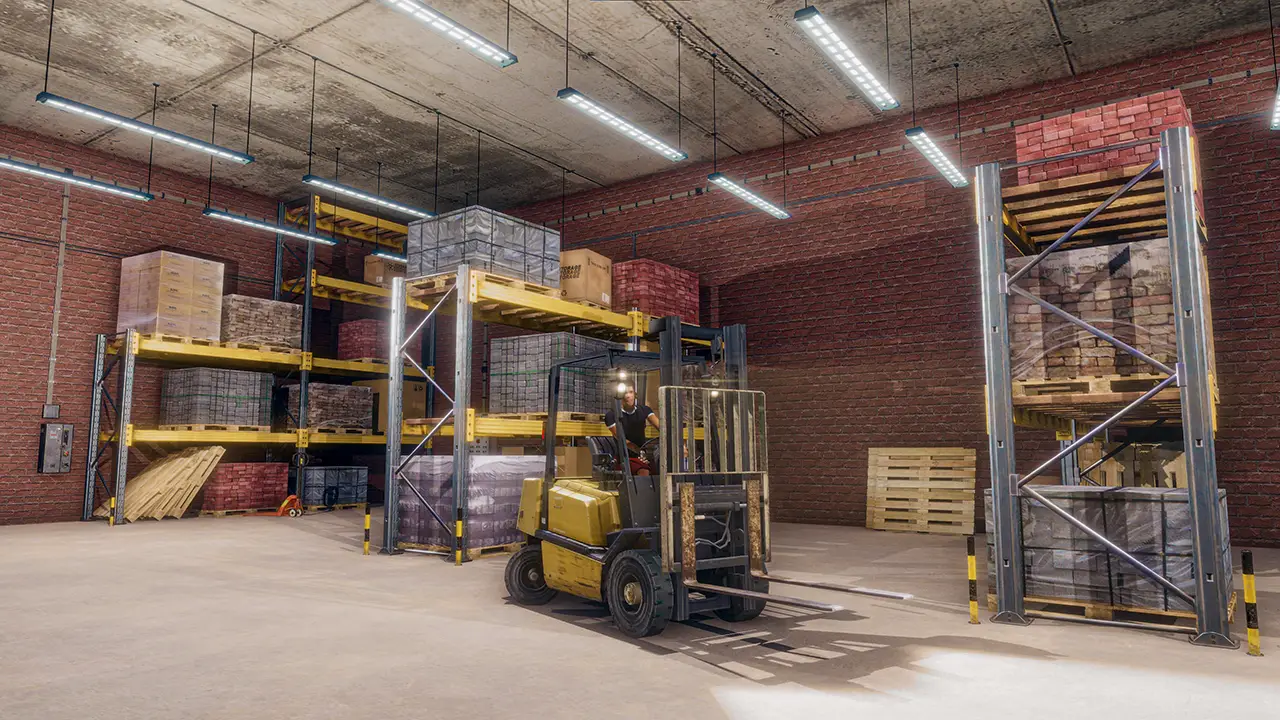Truck & Logistics Simulator - Forklift in a warehouse